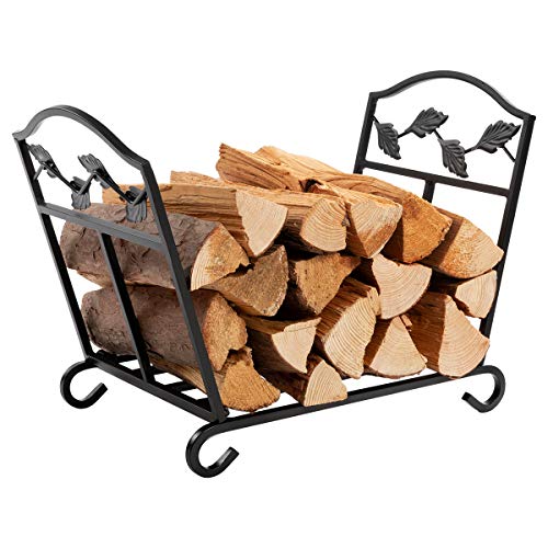DOEWORKS Firewood Log Rack Folding Wood Carriers Steel Wood Holder Stand for IndoorOutdoor Fireplace